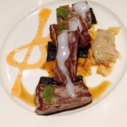 Balandro - Atún rojo de almadraba con caviar de wasabi y crema de arroz (un plato de sabores sorprendentes)