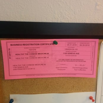 Healthy Massage - Business Registration Certificate - after they changed their name. - Massage Near Me - San Francisco, California Healthy Massage - Business Registration Certificate - after they changed their name. - Massage Near Me - San Francisco, California