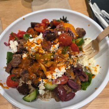 CAVA - Harissa Steak bowl - Salad Near Me - Houston, Texas