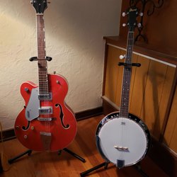 N Stuff Music - Gretsch 5420 and her Ibanez Banjo friend