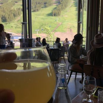 StillWest Brewery & Grill - My cider and the view from where I was sitting back by the bar. - Brewpubs Near Me - Jackson, Wyoming