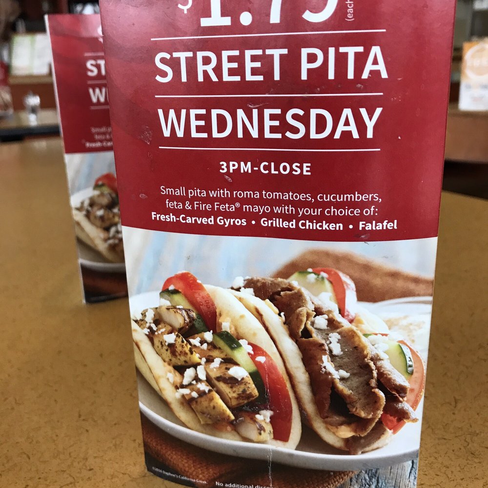 Daphne's - WED pita specials - Greek Near Me - Redondo Beach, California Daphne's - WED pita specials - Greek Near Me - Redondo Beach, California