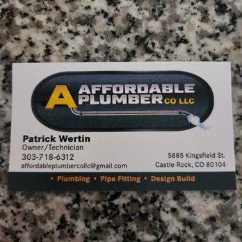 Affordable Plumber CO - Business Card - Plumbing Near Me - Castle Rock, Colorado Affordable Plumber CO - Business Card - Plumbing Near Me - Castle Rock, Colorado