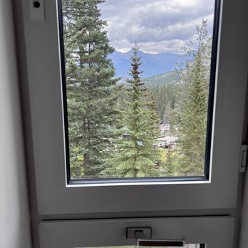 Fairmont Banff Springs - Window from living area of suite - Hotels Near Me - Banff, Alberta Fairmont Banff Springs - Window from living area of suite - Hotels Near Me - Banff, Alberta
