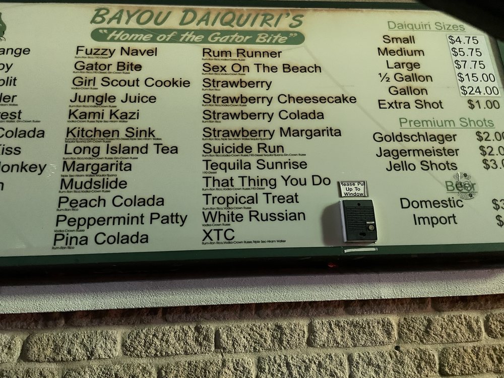 Bayou Daiquiris, Metairie Roadtrippers