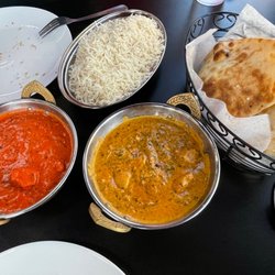 380 Indian restaurant and Bar - Chicken Tikka, Chicken Korma, rice and naan