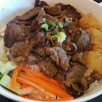 Phamous Cafe - Beef vermicelli with eggrolls - Vietnamese Near Me - Goleta, California