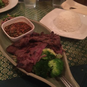 Thai Thani - Tiger Tear steak with a side of rice (which is never enough) - Thai Near Me - Orlando, Florida Thai Thani - Tiger Tear steak with a side of rice (which is never enough) - Thai Near Me - Orlando, Florida