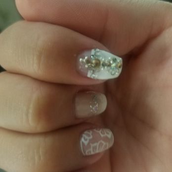 Designer Nails Studio - Right hand! Totally unique from my left hand! All stones expertly placed/sealed! Too excited to show this mani/art around town! - Nail Salons Near Me - Studio City, California Designer Nails Studio - Right hand! Totally unique from my left hand! All stones expertly placed/sealed! Too excited to show this mani/art around town! - Nail Salons Near Me - Studio City, California