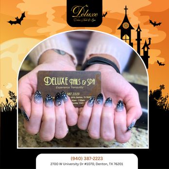 Deluxe Nails and Spa - Subtle accents or bold designs, nail art makes it possible. Show off your unique vibe. Book today - Nail Salons Near Me - Denton, Texas Deluxe Nails and Spa - Subtle accents or bold designs, nail art makes it possible. Show off your unique vibe. Book today - Nail Salons Near Me - Denton, Texas