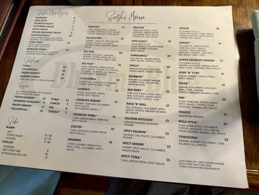 Menu photo 1 Dharma Blue Pensacola, FL
