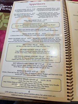Menu photo 6 The Cheesecake Factory Tampa, FL