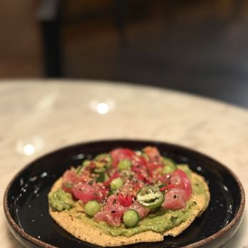 Sorso - Ahi Tuna Tostada - Wine Bars Near Me - Orinda, California Sorso - Ahi Tuna Tostada - Wine Bars Near Me - Orinda, California
