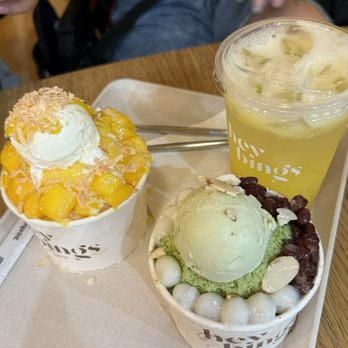 Heybings - mango paradise, matcha romance, pineapple passion fruit drink - Desserts Near Me - Costa Mesa, California Heybings - mango paradise, matcha romance, pineapple passion fruit drink - Desserts Near Me - Costa Mesa, California