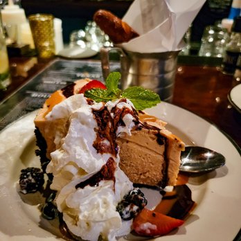 Moonshine Grill - Peanut Butter Mousse pie w/ pretzel stick - Southern Near Me - Austin, Texas