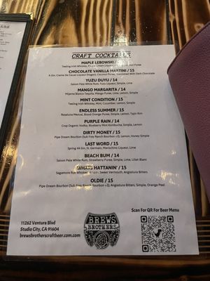 Menu photo 1 Brews Brothers Studio City Studio City, CA