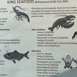 King Seafood - Menu, 2024