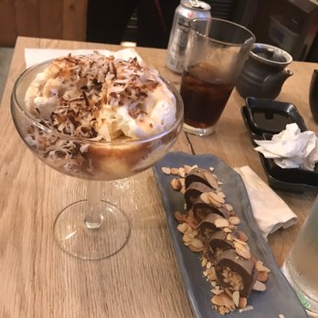 Kae Sushi - Coquito Float and Nutella sushi roll - Sushi Bars Near Me - Coral Gables, Florida Kae Sushi - Coquito Float and Nutella sushi roll - Sushi Bars Near Me - Coral Gables, Florida