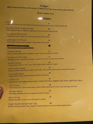 Menu photo 5 Ginger Evergreen, CO