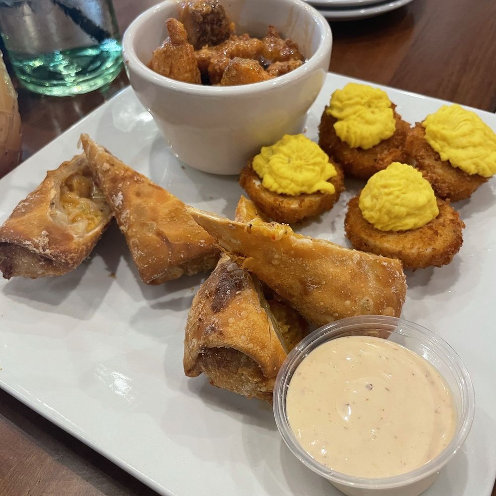 Miss Toya's - Salmon bites, seafood egg rolls, and fried deviled eggs - Soul Food Near Me - Laurel, Maryland Miss Toya's - Salmon bites, seafood egg rolls, and fried deviled eggs - Soul Food Near Me - Laurel, Maryland
