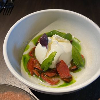 Lost Letter - Burrata: tomato - whey sauce - basil - Italian Near Me - Richmond, Virginia