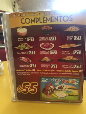 Menu photo 2 Pollo Feliz Puerto Vallarta, JAL
