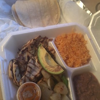 Don Gabriel - $12 grilled chicken plate. Tiny amounts of rice and beans. - Mexican Near Me - Liberty, New York