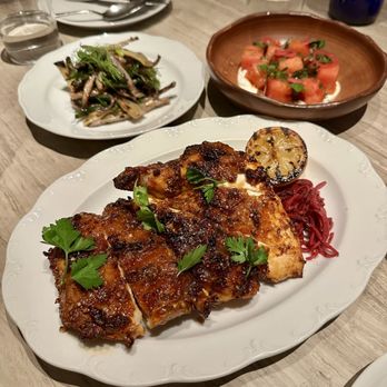 Callie - ALEPPO CHICKEN, GRILLED SUMMER BEANS, WATERMELON, FETA & MINT - Mediterranean Near Me - San Diego, California Callie - ALEPPO CHICKEN, GRILLED SUMMER BEANS, WATERMELON, FETA & MINT - Mediterranean Near Me - San Diego, California