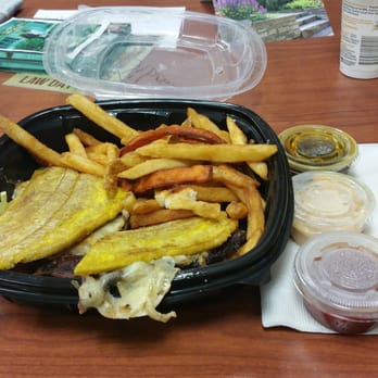 Havana Grill - My Havana lunch at my desk. Jibarito with fries. Mucho delicioso! - Cuban Near Me - Chicago, Illinois