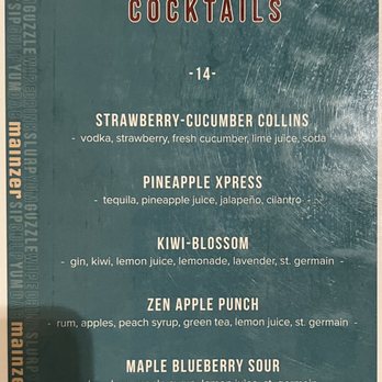 The Mainzer - Drink menu - Breakfast & Brunch Near Me - Merced, California