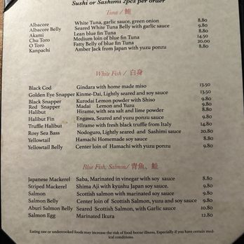 Sushi Tomoki - Menu August 2025 - Sushi Bars Near Me - Los Angeles, California