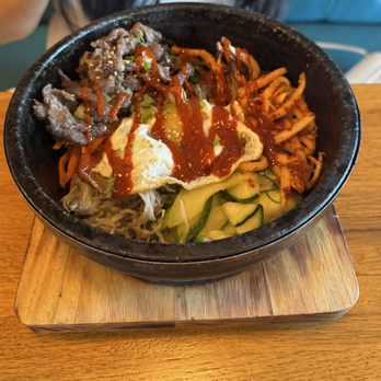 Ajumma Korean - Dolsot Bibimbap (Bulgogi) - Korean Near Me - Cary, North Carolina Ajumma Korean - Dolsot Bibimbap (Bulgogi) - Korean Near Me - Cary, North Carolina