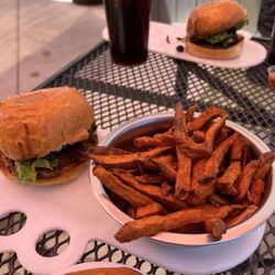 Boise Fry Company - Bison burger with yam fries