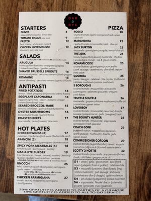 Menu photo 1 Oak & Rye Los Gatos, CA Menu photo 1 Oak & Rye Los Gatos, CA