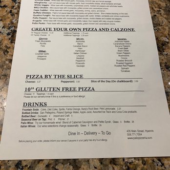 Palio Pizzeria - Menu - Pizza Near Me - Hyannis, Massachusetts Palio Pizzeria - Menu - Pizza Near Me - Hyannis, Massachusetts