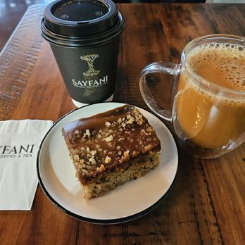 Sayfani Yemeni Cafe - Date cake , flat white, and Adeni chai - Coffee & Tea Near Me - Allen, Texas