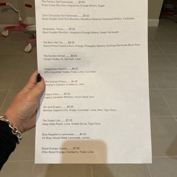 The Barn - Cocktail menu - Beer Bar Near Me - Cypress, Texas