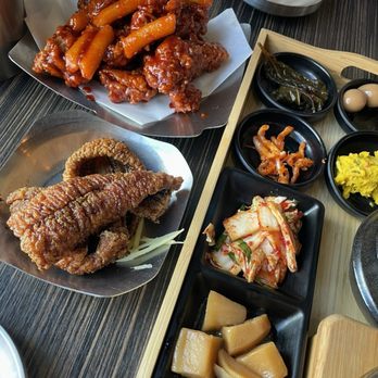 Kosoo - Fried eel and half order of boneless fried chicken - Korean Near Me - Vancouver, British Columbia