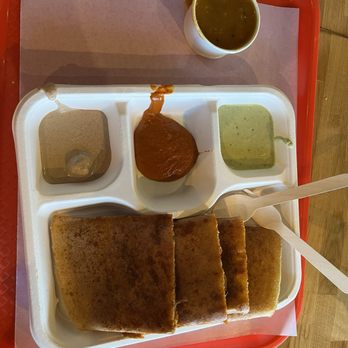 ID Cafe - Dosa with dal and the sauce trio that it comes with - Indian Near Me - Oakland, California