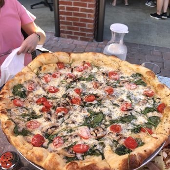 Tapoco Tavern - Mushroom, spinach and tomato toppings with mozzarella cheese - Resorts Near Me - Robbinsville, North Carolina
