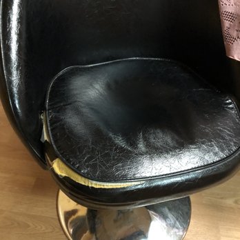 Gil's Upholstery - Cushion seat before Gilbert worked his magic. - Furniture Reupholstery Near Me - San Francisco, California