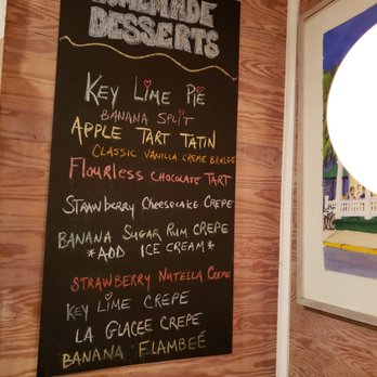 Banana Cafe - Dessert Menu (sorry for the angle) - French Near Me - Key West, Florida Banana Cafe - Dessert Menu (sorry for the angle) - French Near Me - Key West, Florida