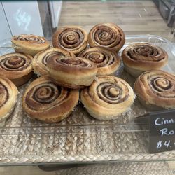 Fresh from scratch cinnamon rolls.