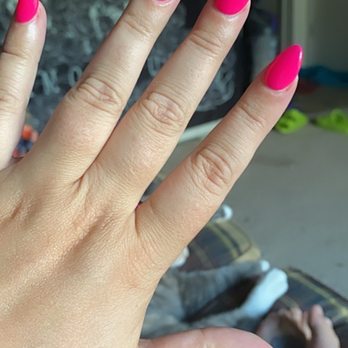 Magic Nails - Hot pink stiletto nails done by Jenny - Nail Salons Near Me - Ypsilanti, Michigan Magic Nails - Hot pink stiletto nails done by Jenny - Nail Salons Near Me - Ypsilanti, Michigan