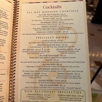The Cheesecake Factory - Cocktails no prices - Desserts Near Me - Austin, Texas The Cheesecake Factory - Cocktails no prices - Desserts Near Me - Austin, Texas