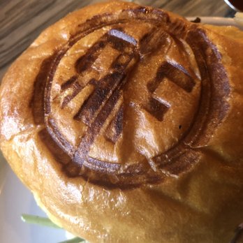 The Rustik Fork - Fresh bun with their logo burned onto it. It was awesome - Gastropubs Near Me - Riverside, California The Rustik Fork - Fresh bun with their logo burned onto it. It was awesome - Gastropubs Near Me - Riverside, California
