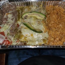 Seafood enchiladas to go