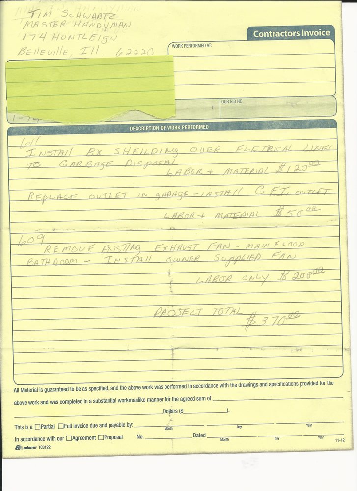 Slide of Master Handyman