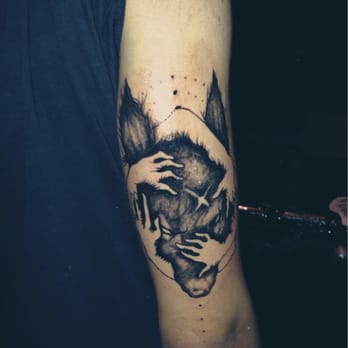 Itzocan Tattoos - My wolf piece represents the embracement of our beauty and our beasts.. "There is no light for those who do not know darkness." - Tattoo Near Me - Brooklyn, New York
