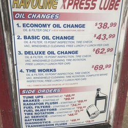 Havoline Express Lube - Here's a brief description of services that are provided!
